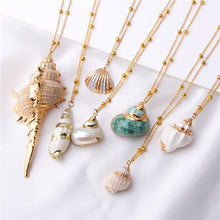 Load image into Gallery viewer, Vinswet 2019 Boho Conch Shell Necklace Conch Sea shell Necklace Pendant For Women Collier Femme Shell Cowrie Summer Jewelry