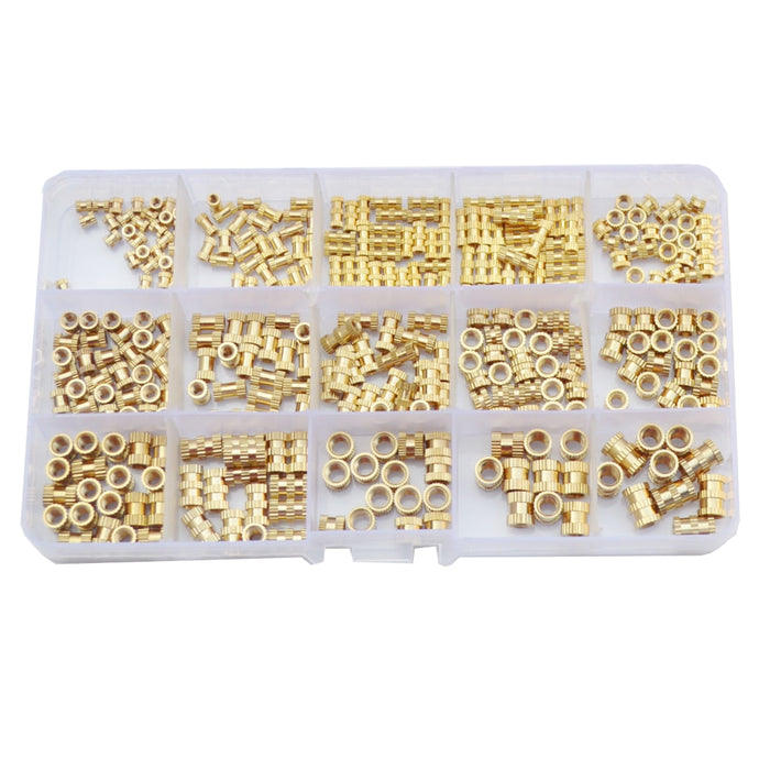 Brass Knurl Insert Nuts Copper Threaded Embedded Nutsert For Injection Moulding Set Assortment Kit Set